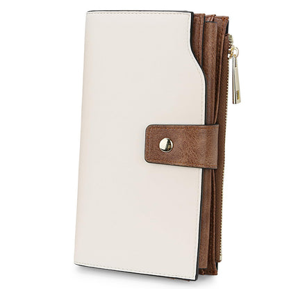 HOTYALUXE Women's Genuine Leather Wallet RFID Blocking Multi Card Holder with Cell Phone Pocket Mothers Day Gifts