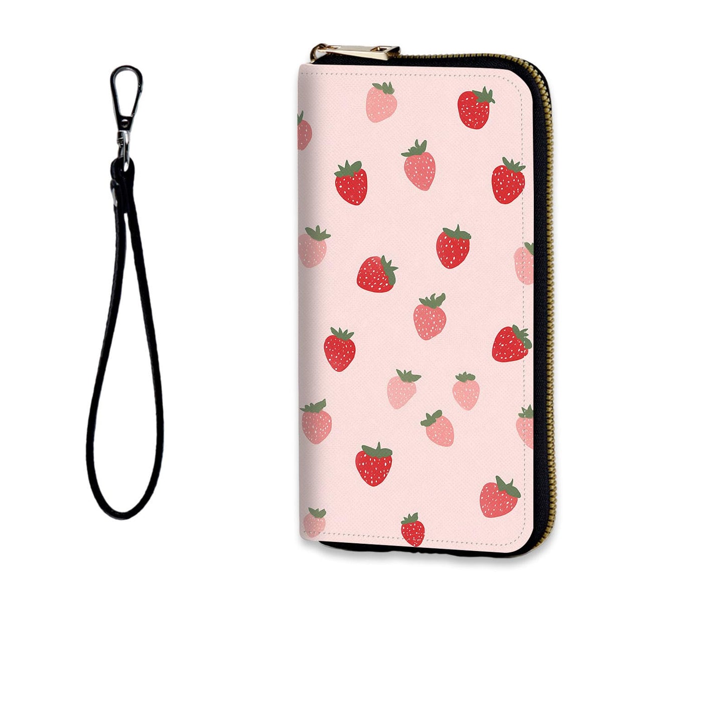HOTWomens Wallet, RFID Wristlet Wallet for Women, Cute Ladies Purse, Large Credit Card Clutch Purse, Leather Card Holder Wallets with Zipper & Phone Holder,Vintage Books on Bookshelf