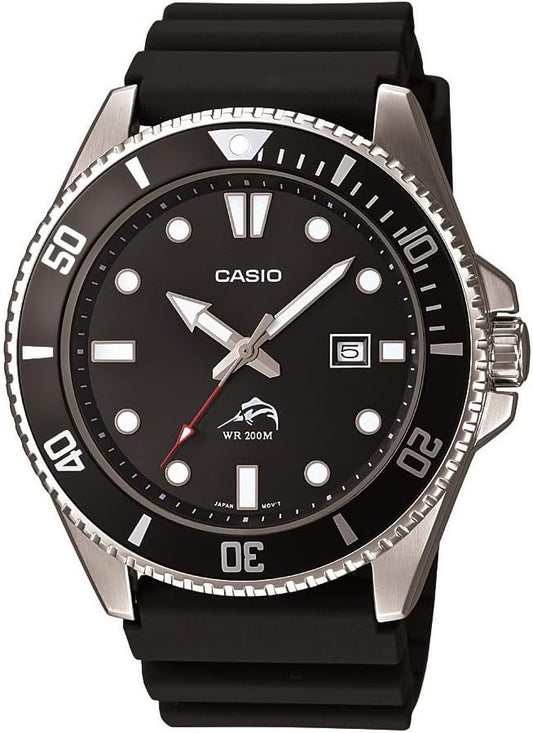 HOTCasio MDV106 Series | Unisex Analog Watch | 200M WR | Stainless Steel Case | Resin Band | 2 Hand Analog (HR, Min, SEC) | Date Display | Screw Down Crown/Screw Down Caseback | 3 Year Battery