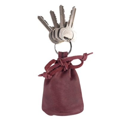 HOTHide & Drink, Mini Medieval Pouch Keychain, Tiny Bag with Keyring, Coin Organizer, Coin Pouch, Full Grain Leather, Handmade