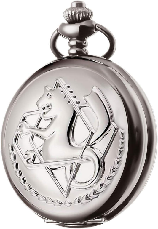 HOTBOSHIYA Fullmetal Alchemist Pocket Watch with Chain Box for Cosplay Accessories Anime Merch