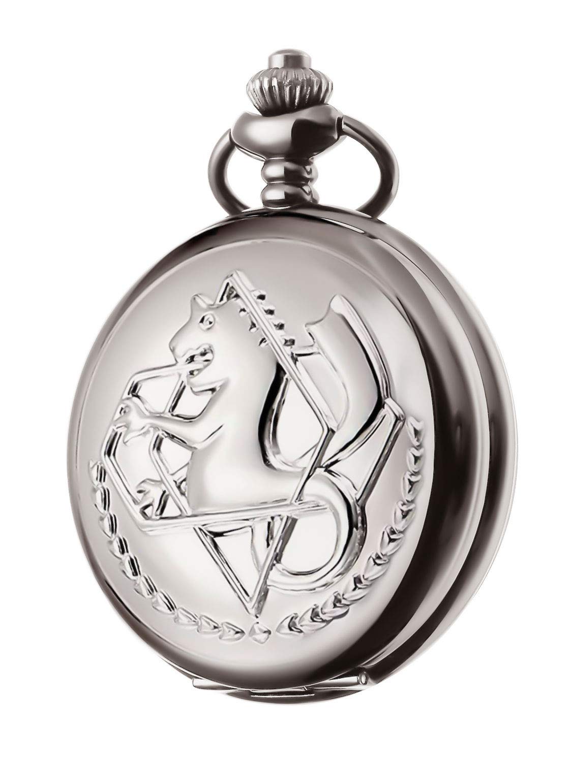 HOTBOSHIYA Fullmetal Alchemist Pocket Watch with Chain Box for Cosplay Accessories Anime Merch