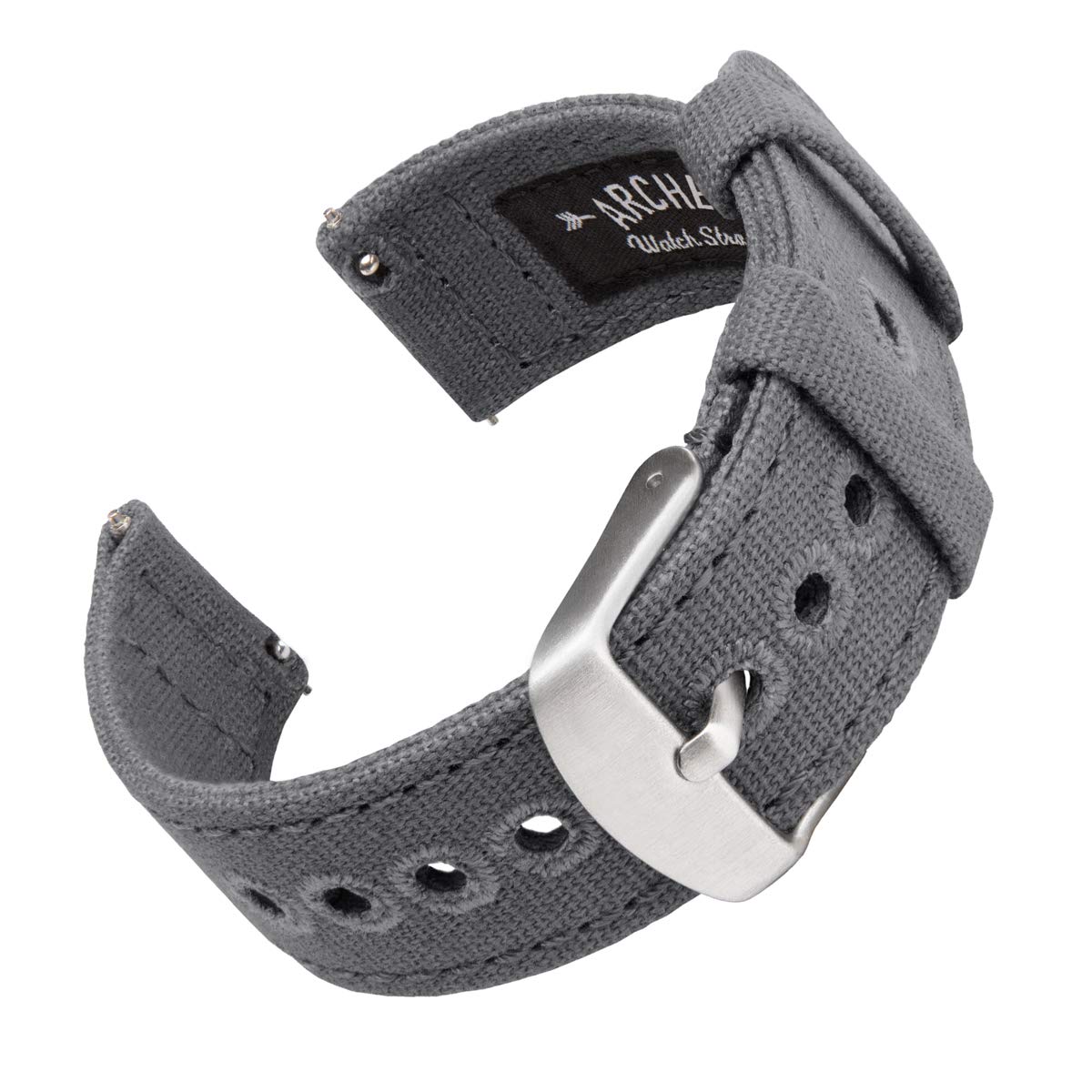 HOTArcher Watch Straps - Canvas Quick Release Watch Bands (Faded Olive, 20mm)