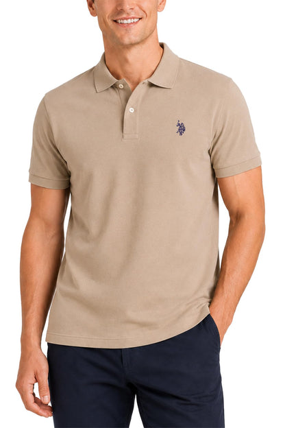 HOTU.S. Polo Assn. Men's Classic Polo Shirt, Two-Button Closure Pique Polo Shirt, Summer Fashion Golf Shirt | Two-Button Closure Pique Polo Shirt, Summer Fashion Golf Shirt