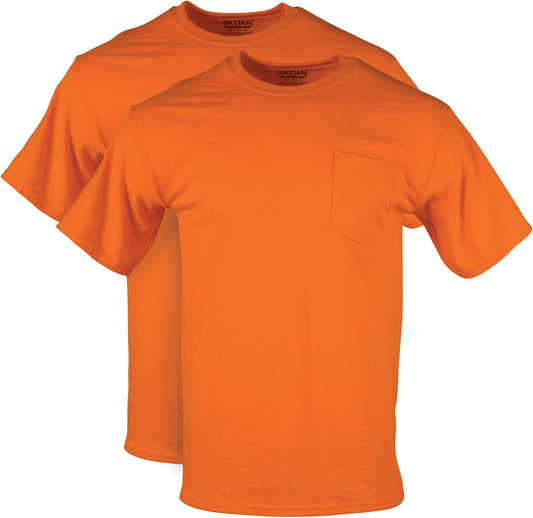 HOTGildan Unisex Adult DryBlend Workwear T-Shirts with Pocket, 2-Pack