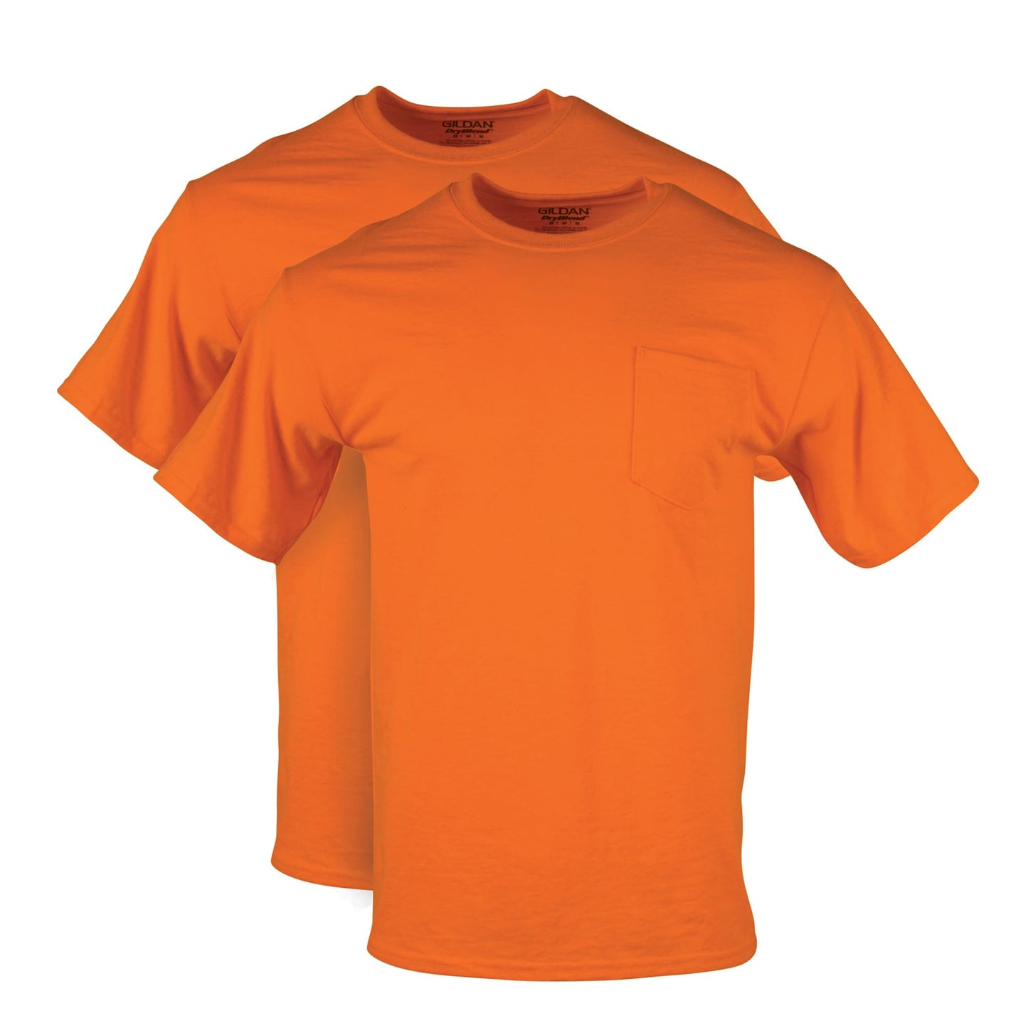 HOTGildan Unisex Adult DryBlend Workwear T-Shirts with Pocket, 2-Pack
