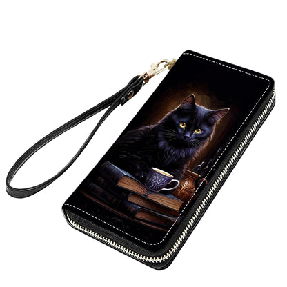 HOTCute Sloth Print Women Large Capacity PU Leather Zip Around Wallet, Multifunctional Clutch Purse for Cash/Card/Coin/Smart Phone