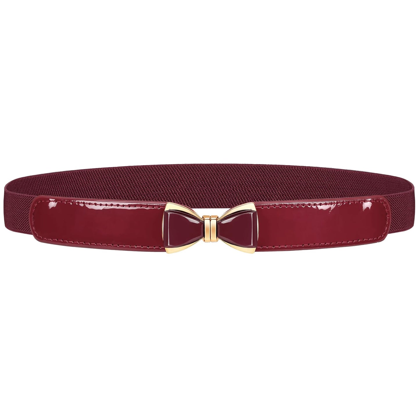 HOTVONMELLI Womens Skinny Elastic Belt Stretchy Bow Belt for Women Dresses Thin Waist Ladies Belts