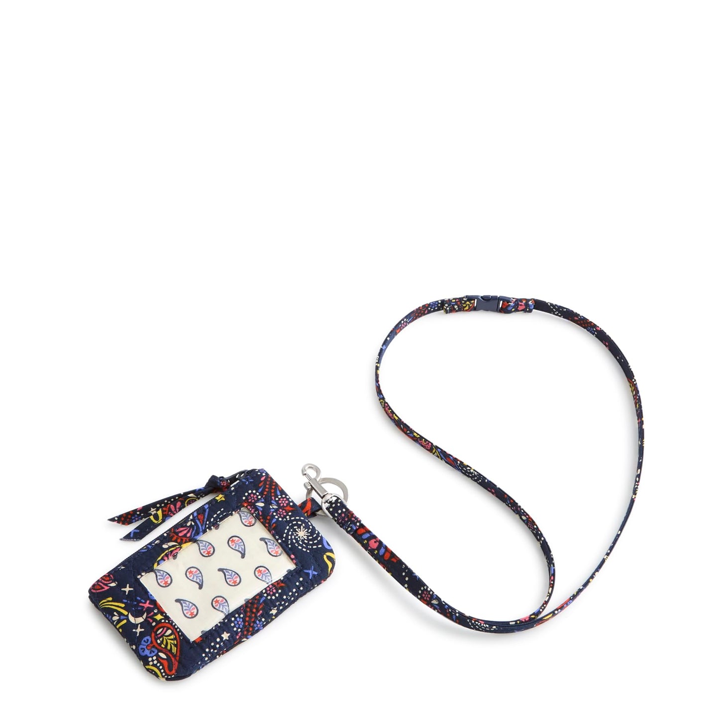 HOTVera Bradley womens Premium Cotton Zip Id Pouch W/Breakaway Lanyard