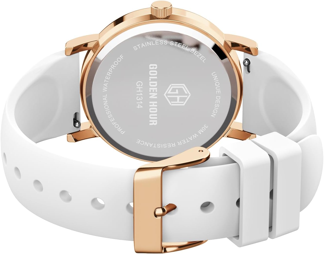 HOTGOLDEN HOUR Waterproof Nurse Watch for Medical Professionals, Students Women Men - Military Time Luminouse Easy Read Dial, 24 Hour with Second Hand, Colorful Silicone Band