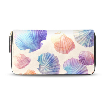 HOTWomens Long Leather Wallet Zip Around Clutch Purse Large Capacity Card Holder Organizer Pink Grid Roses