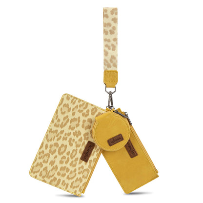 HOTMontana West X Wrangler Keychain Wristlet Wallets for Women Dual Pouch Wristlet with Zipper Coin Purse Large Capacity and Easy to Carry