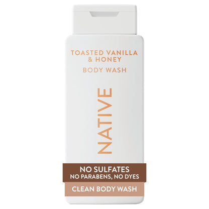 HOTNative Clean Body Wash, Gentle & pH-balanced for Sensitive Skin, 24-Hr Freshness for Men & Women, Vegan & Cruelty-Free, Free of Sulfates, Parabens & Phthalates, Sea Salt & Cedar, 18 fl oz