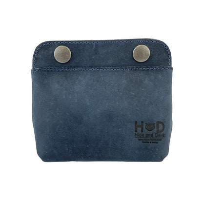 HOTHide & Drink, Leather Double Snap Pouch, Coin Purse, Cash & Card Holder, Cable Organizer, Makeup, Handmade Includes 101 Year Warranty (Single Malt Mahogany)