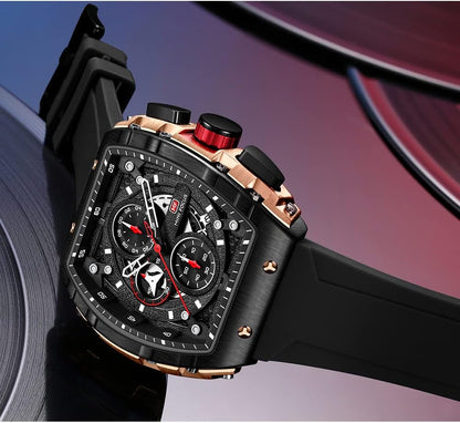 HOTMini Focus Men's Watch Fashion Sport Wrist Watches (Chronograph/Waterproof/Luminous/Calendar) Silicon Strap Quartz Watches for Men