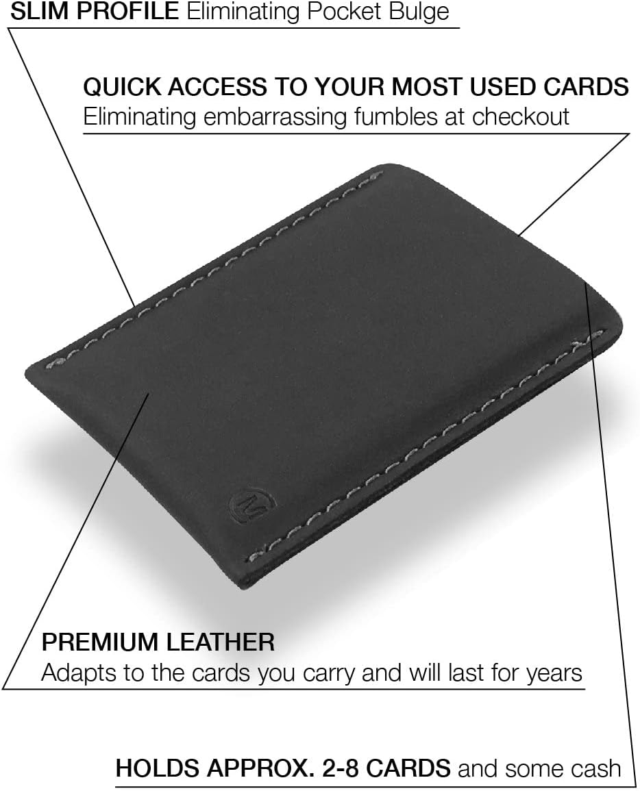 HOTModern Carry Full Protection Leather Card Holder Full Coverage | Full leather coverage protects your cards while maintaining a slim front-pocket profile with quick, easy access