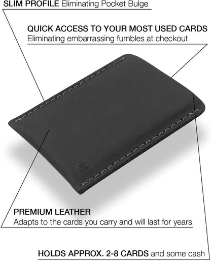 HOTModern Carry Full Protection Leather Card Holder Full Coverage | Full leather coverage protects your cards while maintaining a slim front-pocket profile with quick, easy access