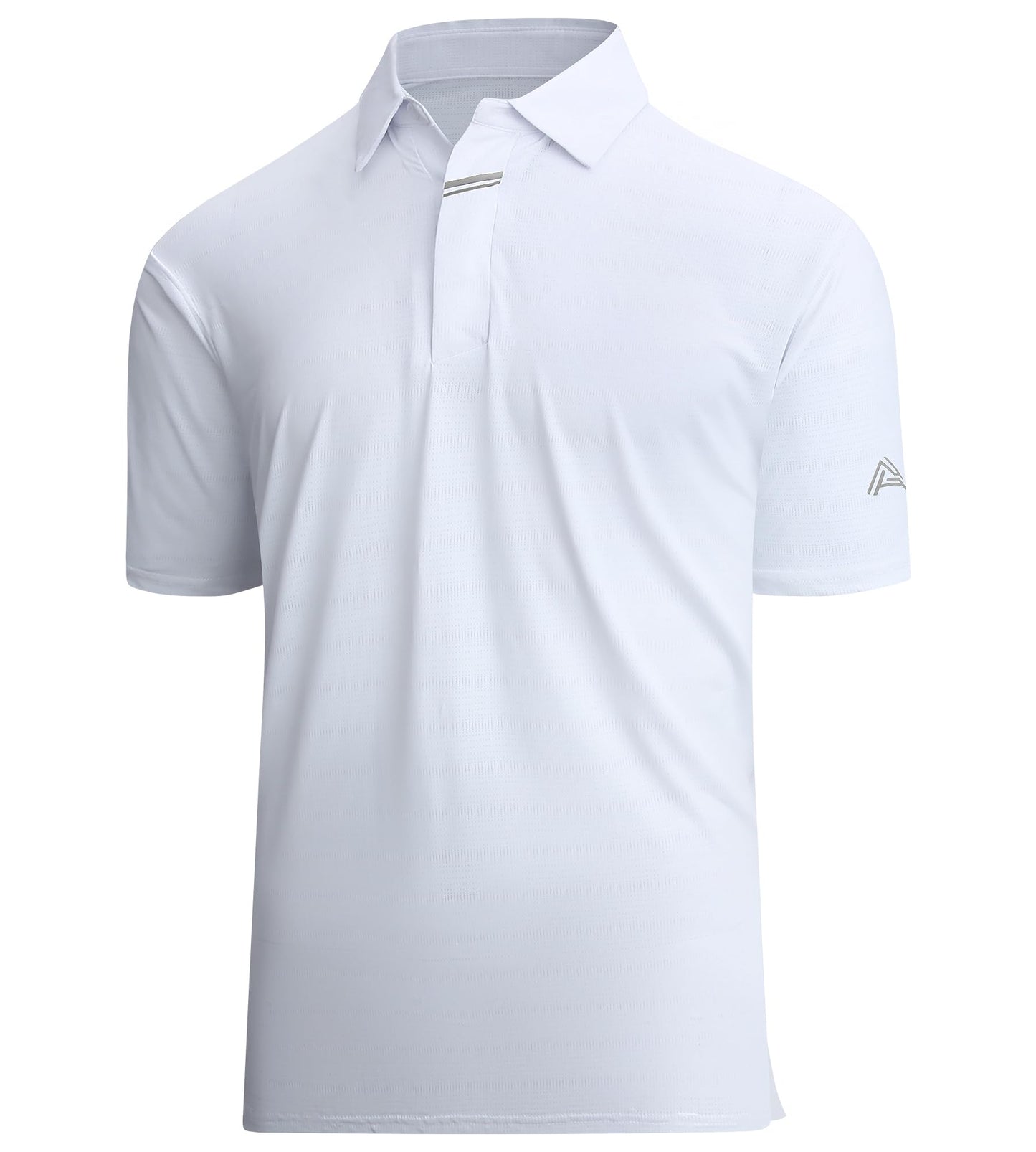HOTEsabel.C Jacquard Golf Shirts for Men Dry Fit Short Sleeve Collared Polo | Moisture Wicking, Athletic Fit, 4-Way Stretch for Comfort, Wrinkle Free, Lightweight, Ideal for Golf, Casual & Work Wear