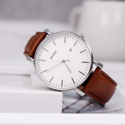 HOTBUREI Men Wrist Watches Fashion Minimalist Thin Analog Quartz Waterproof Watches for Men, Refined Gifts for Men, Boyfriend, Husband, Dad
