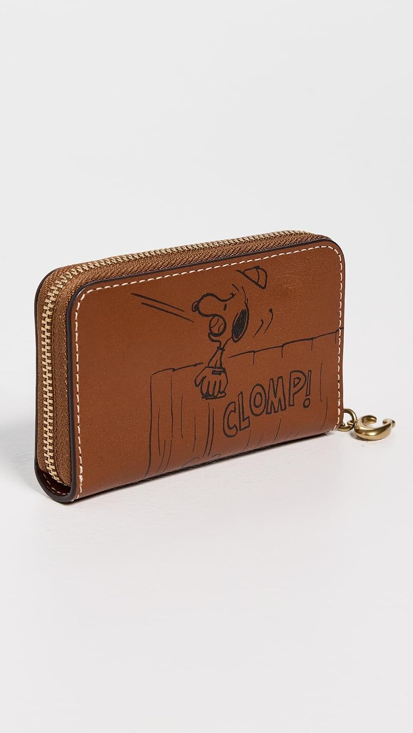 HOTCOACH Women's Essential Small Zip Card Case In Crystal Signature Jacquard