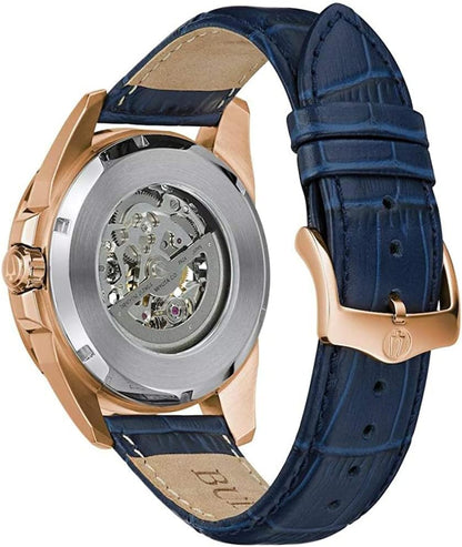 HOTBulova Men's Classic Sutton 3-Hand 21-Jewel Automatic Watch, 42 Hour Power Reserve, Skeleton Dial, Luminous Hands, 100M Water Resistant, 43mm
