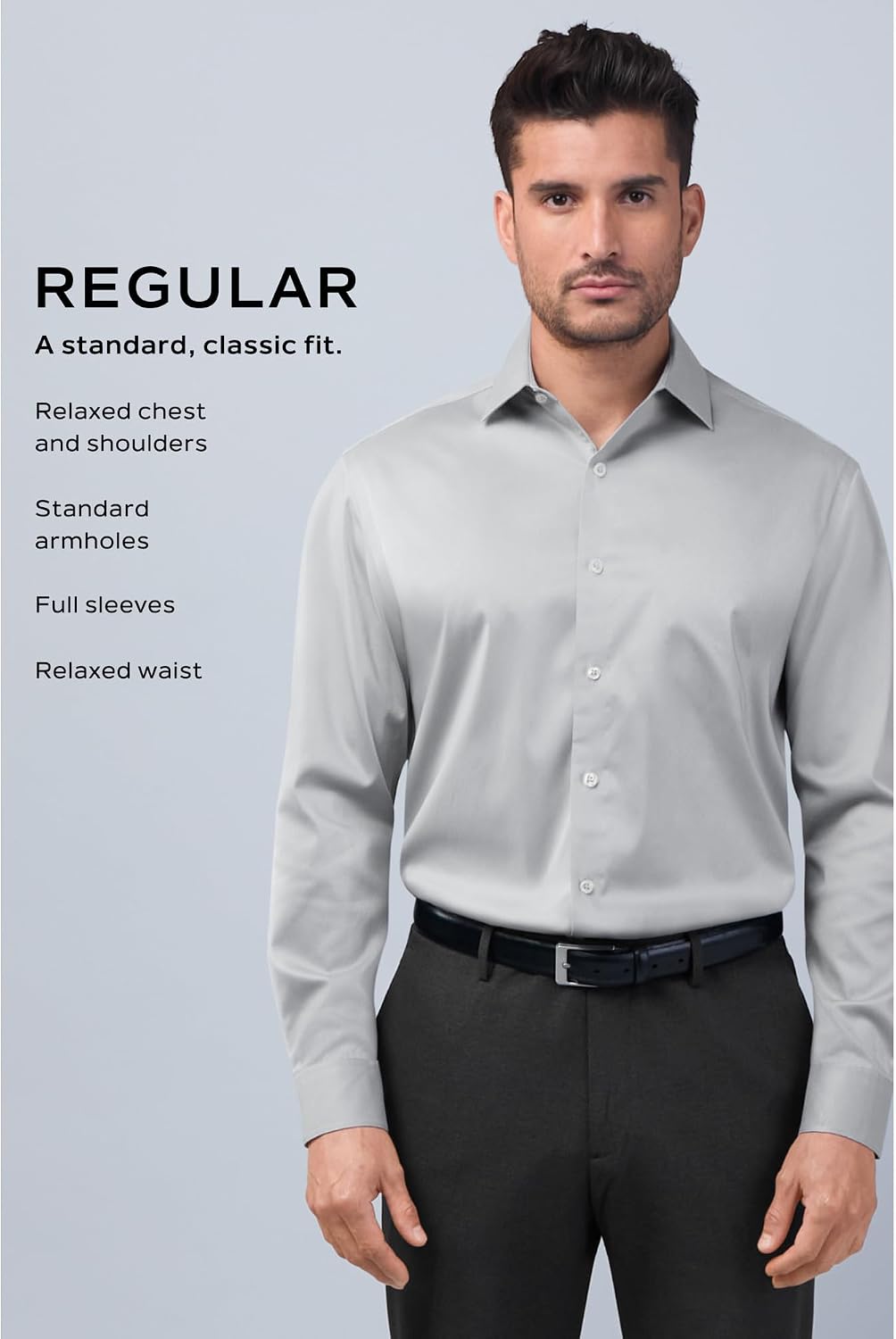 HOTVan Heusen Men's Dress Shirt Regular Fit Ultra Wrinkle Free Flex Collar Stretch Solid