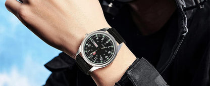 HOTGosasa Unisex Military Analog Field Watch with Nylon Strap, Luminous Easy Read Dial, Sport Tactical Casual Quartz Wristwatch, Daily Water Resistant