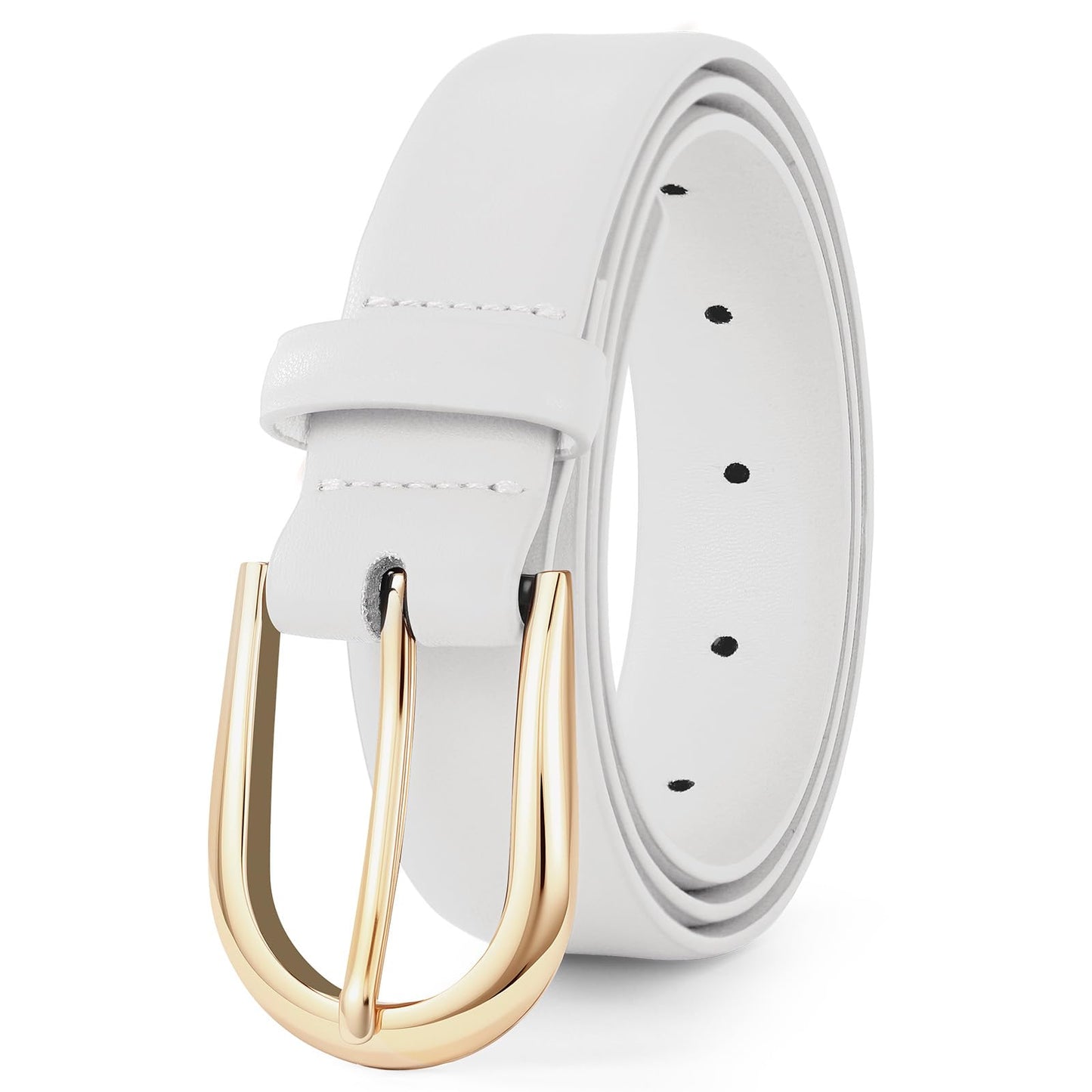 HOTWomen Belt for Jeans Pants Fashion Gold Buckle Ladies Dress Waist Belt