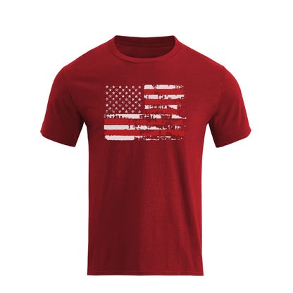 HOTH HYFOL Men's Graphic T-Shirts USA Flag Cotton Short Sleeve American Patriotic Crewneck Casual Regular Tee Shirts