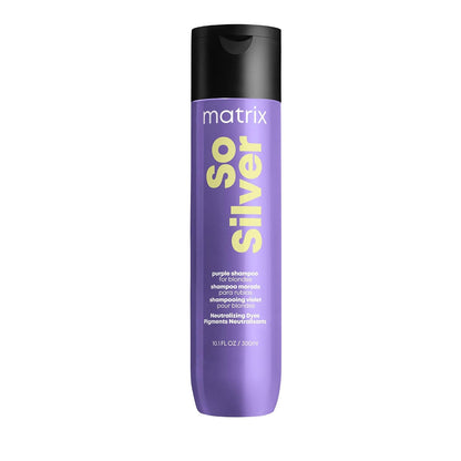 HOTMatrix So Silver Purple Shampoo - Neutralizes Yellow Tones, Color Depositing, Brightening & Toning, For Color Treated, Blonde, Grey, White and Platinum Hair, Vegan