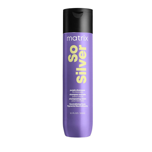 HOTMatrix So Silver Purple Shampoo - Neutralizes Yellow Tones, Color Depositing, Brightening & Toning, For Color Treated, Blonde, Grey, White and Platinum Hair, Vegan