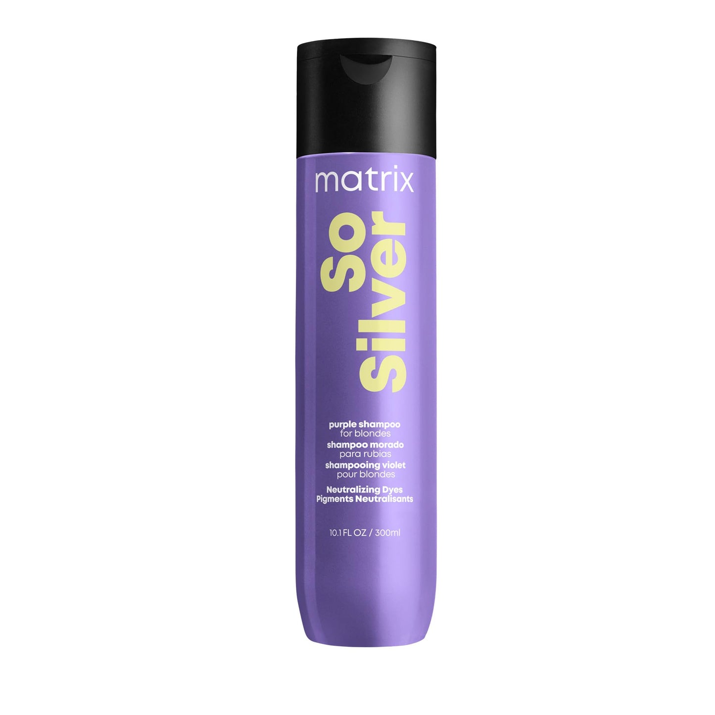 HOTMatrix So Silver Purple Shampoo - Neutralizes Yellow Tones, Color Depositing, Brightening & Toning, For Color Treated, Blonde, Grey, White and Platinum Hair, Vegan