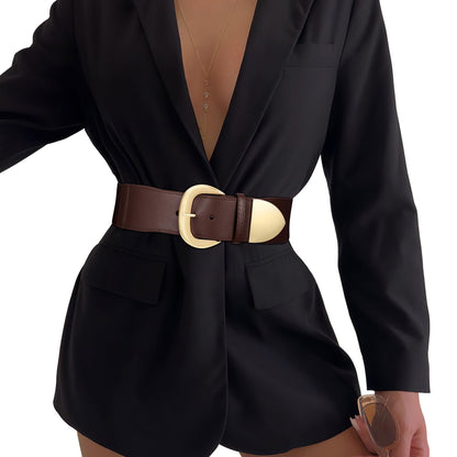 HOTWomen Wide Elastic Waist Belt for Dresses Fashion Thick Stretchy Belt for Trendy