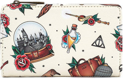 HOTLoungefly Harry Potter Tattoo Print Faux Leather Bi-fold Wallet | Tattoo Print
