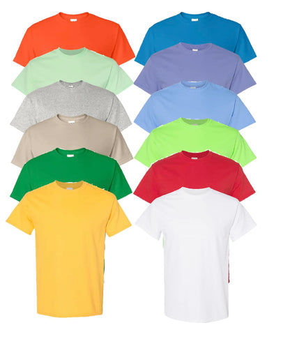 HOTEVERYDAY TEES Men's Heavy Cotton Tee (Pack of 12), Assorted Mixed Color Small to 5XL