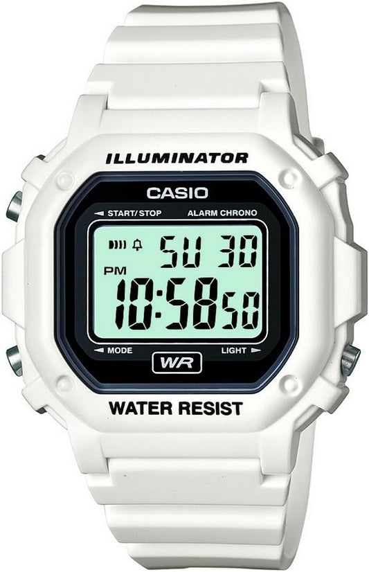 HOTCasio F108WH Series | Men's Digital Watch | Illuminator | Water Resistant | LED Light | Daily Alarm | 1/100 SEC Stopwatch | 3 Hands (HR, Min, SEC) | Date/Day Display | Daily Alarm | 7 Year Battery