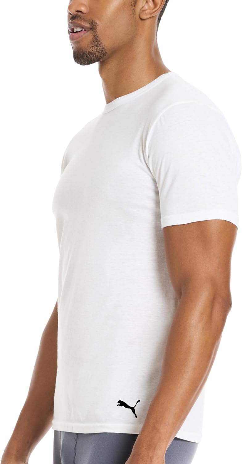 HOTPuma Men's 4 Pack Cotton Crewneck Short Sleeve T-Shirt