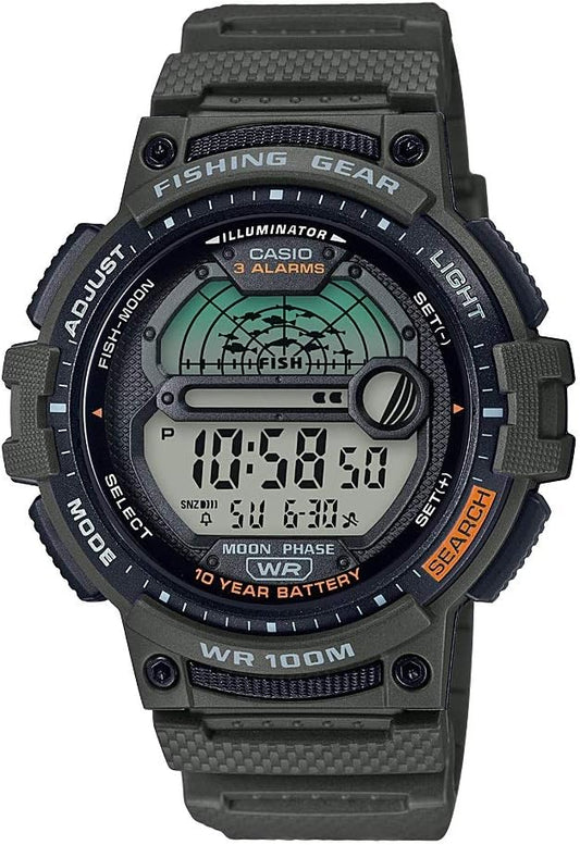HOTCasio Fishing Timer Quartz Watch with Resin Strap