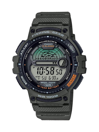 HOTCasio Fishing Timer Quartz Watch with Resin Strap