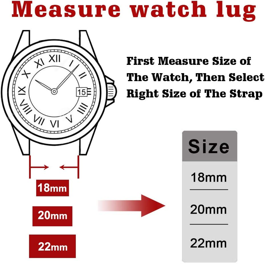 HOTRitche Christmas Gift Quick Release Leather Watch Bands Genuine Leather Watch Strap for Samsung Galaxy Watch 6 Band Classic 43mm 47mm 40mm 44mm 18mm, 20mm or 22mm for Men and Women, White Elephant Gifts, Stocking Stuffers for Men