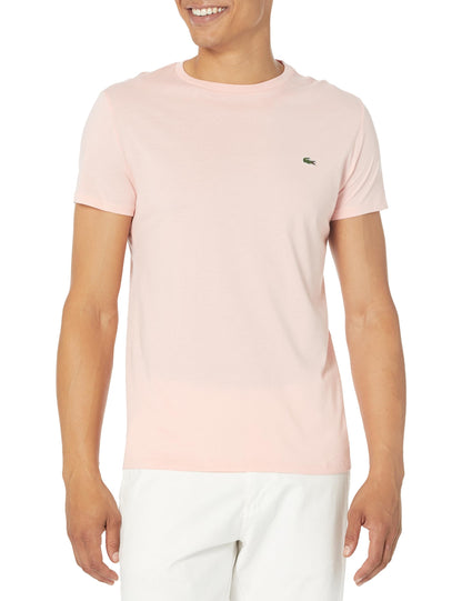 HOTLacoste Men's Short Sleeve Pima Jersey Crew Neck Tee