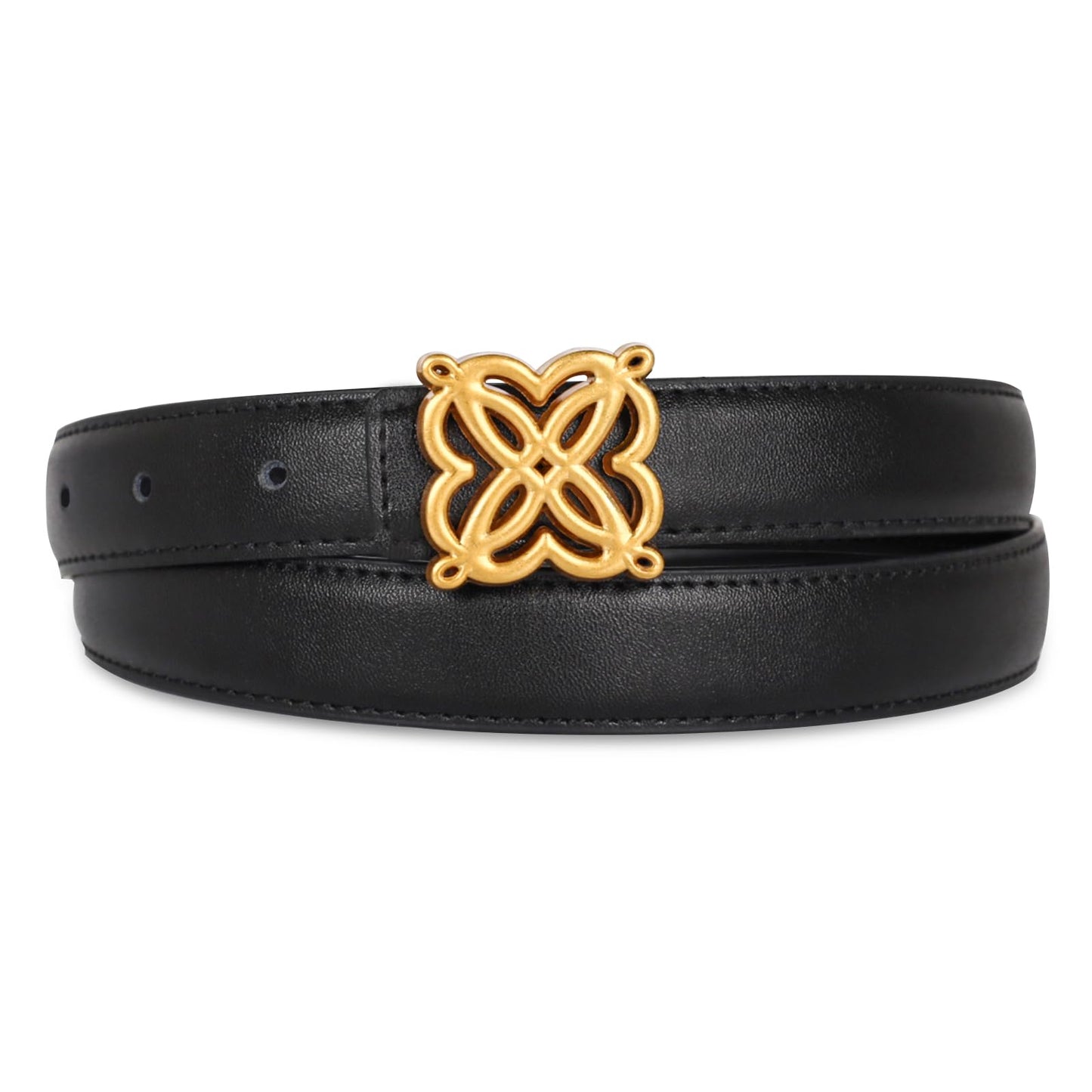 HOTAurolran Women's Leather Belt with Buckle - Ideal for Dresses, Jeans, and Coats