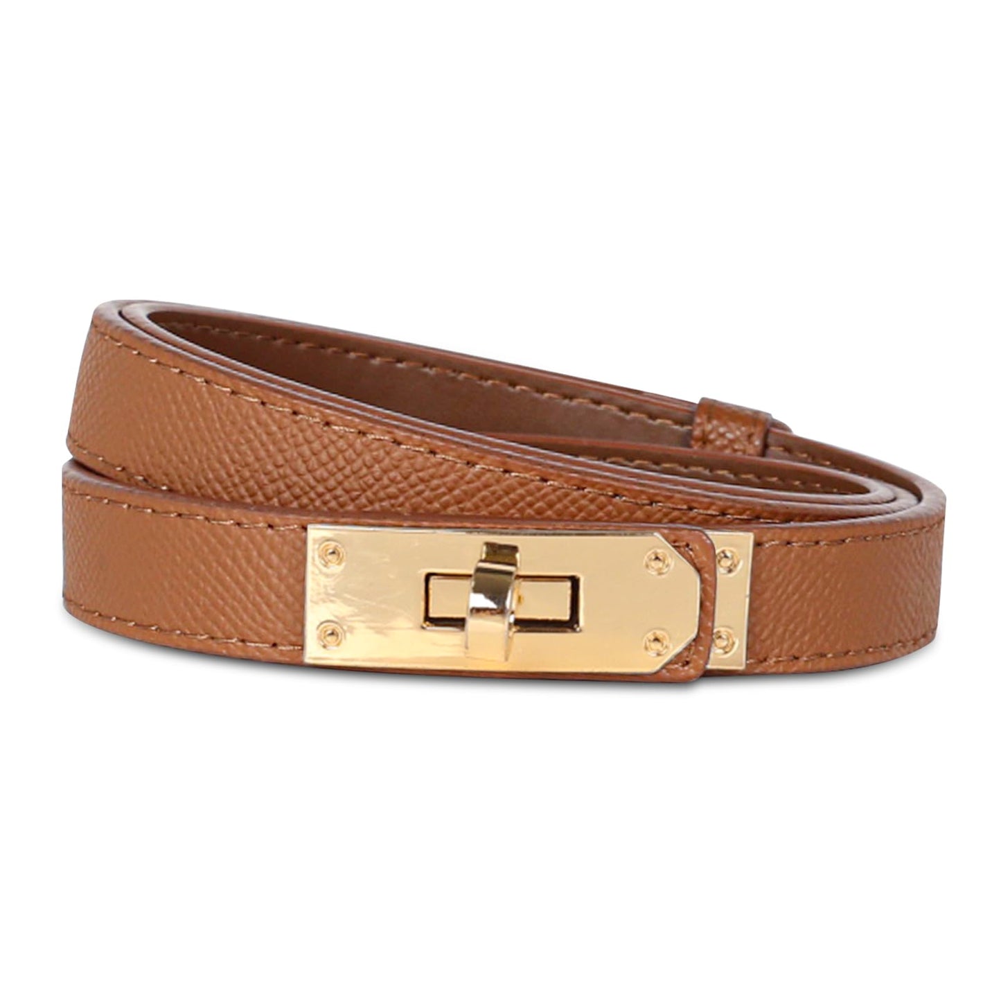 HOTAurolran Women's Leather Belt with Buckle - Ideal for Dresses, Jeans, and Coats