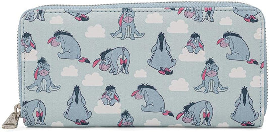 HOTLoungefly Disney Winnie the Pooh Eeyore Zip Around Faux Leather Wallet, Multi
