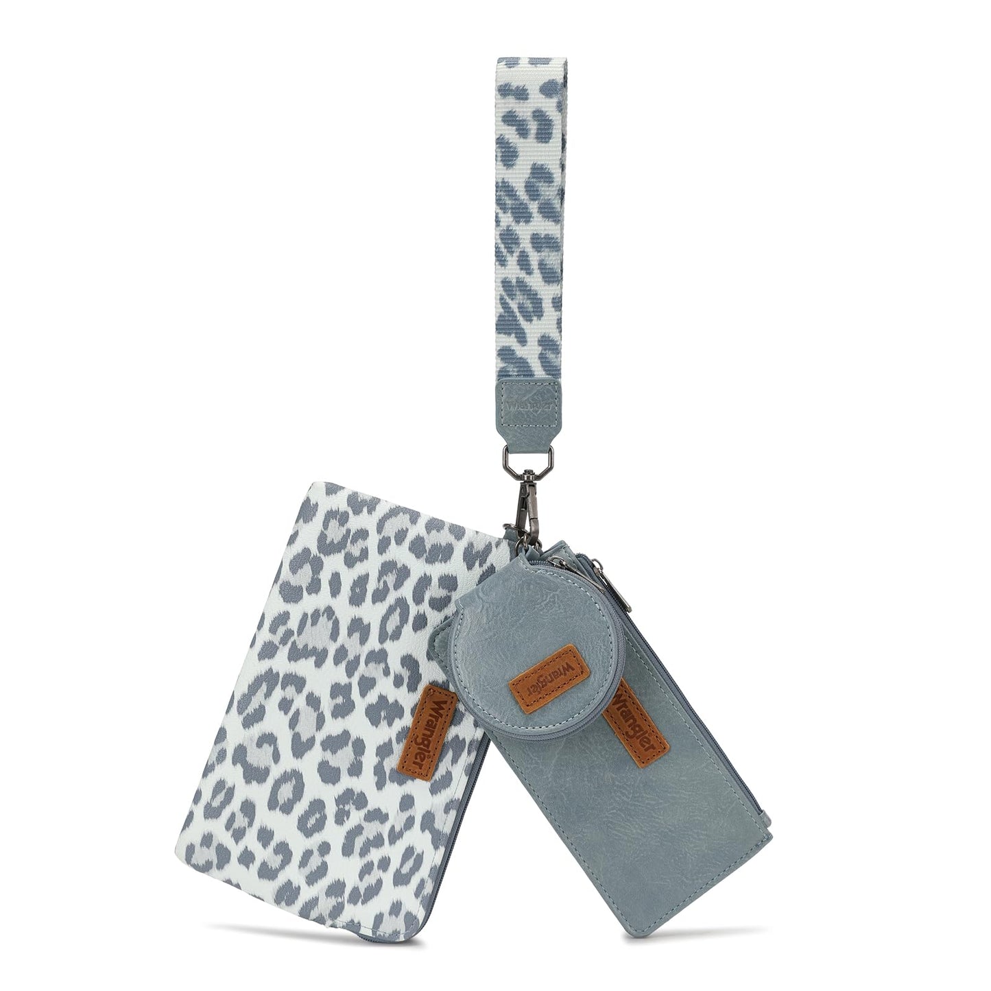 HOTMontana West X Wrangler Keychain Wristlet Wallets for Women Dual Pouch Wristlet with Zipper Coin Purse Large Capacity and Easy to Carry