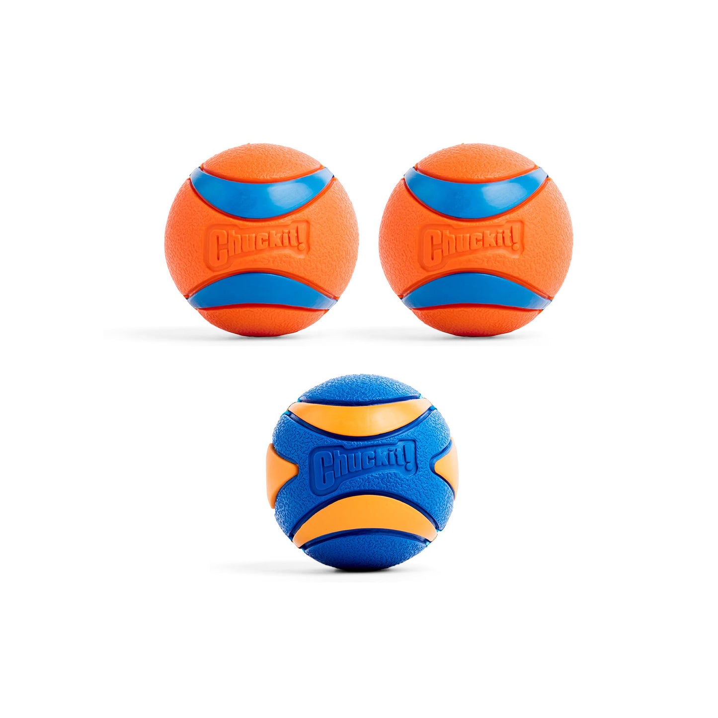 HOTChuckit! Ultra Ball Dog Toy - Medium Bouncy Fetch Balls For Dogs 20-60 lbs - Made from Durable Rubber - Floating Water Pet Toys - Size Medium - 2.5-inch Diameter - Pack of 4