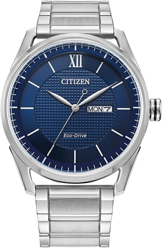 HOTCitizen Men's Classic Eco-Drive Watch with 3-Hand Day and Date