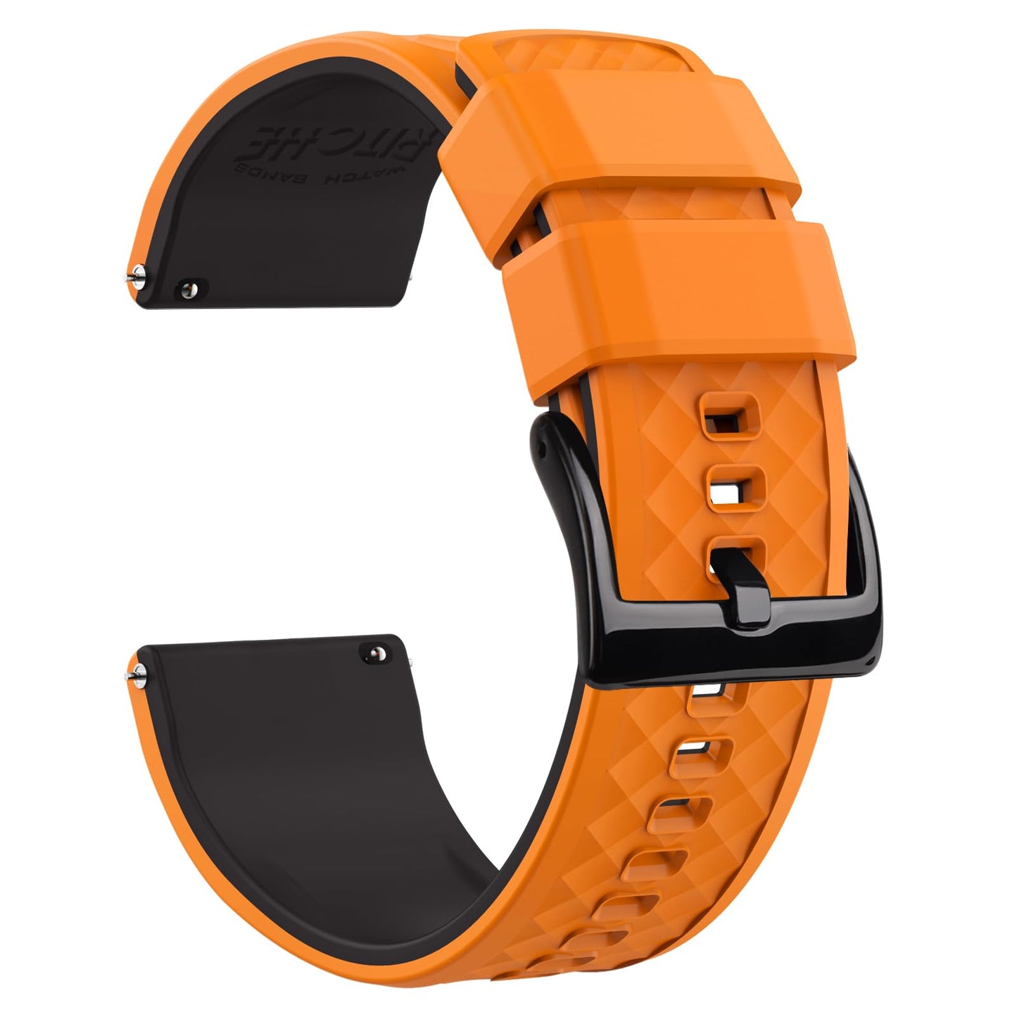 HOTRitche Christmas Gift Silicone Watch Bands 18mm 20mm 22mm 24mm Quick Release Rubber Watch Bands for Men, White Elephant Gifts, Stocking Stuffers For Men