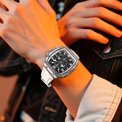 HOTOLEVS Mens Watches Stylish Chronograph Waterproof Luminous Silicon Strap Multifunction Watches for Men Business Men Wrist Watch