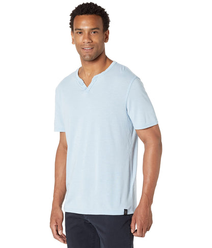 HOTLucky Brand Men's Venice Burnout Notch Neck Tee Shirt